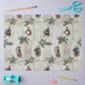 Victoriaans kerstvignetten met wintergroen tissuepapier (Craft)