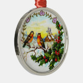 Victoriaans kerstvogels metalen ornament (Rechts)