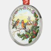 Victoriaans kerstvogels metalen ornament (Links)