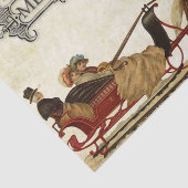 Victoriaans kerstvrouwen in een koets tissuepapier (Detail)