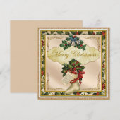 Victoriaans kerstWenskaart Bedankkaart (Voorkant / Achterkant)