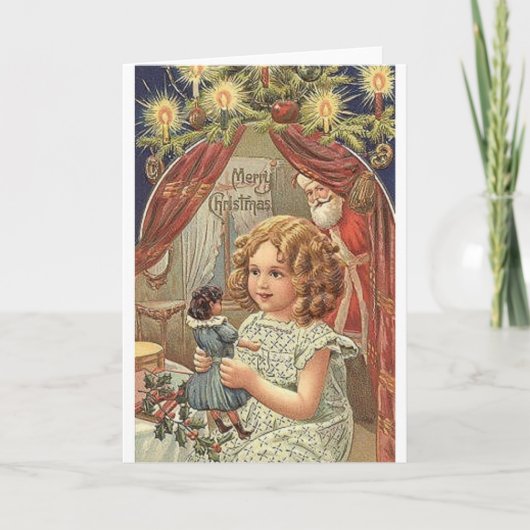 Victoriaans kerstWenskaart Feestdagen Kaart (Voorkant)