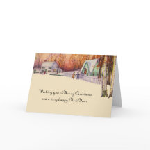 Victoriaans kerstwinterlandschap