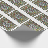 Victoriaans keuken voor het bakken van  bloemvruch cadeaupapier (Hoek)