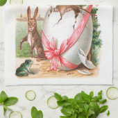  Victoriaans keukenhanddoek bij Pasen (Gevouwen)