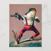  Victoriaans kikker met Pistool Briefkaart (Voorkant)