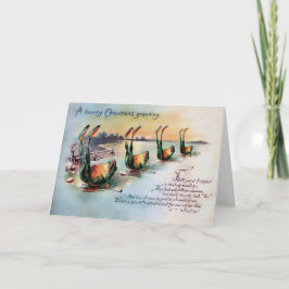  Victoriaans kikkers kerst Kaart