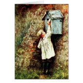 Victoriaans kind dat een briefkaart verzendt (Voorkant)