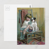 Victoriaans kind- en hondenrouwrum briefkaart (Voorkant / Achterkant)