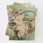 Victoriaans kind, meidenlentesmandje Inpakpapier Vel (In situ)