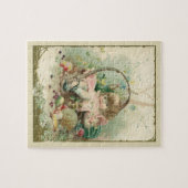 Victoriaans kind, meidenlentesmandje Legpuzzel (Horizontaal)