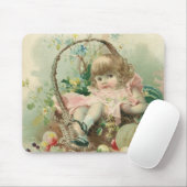 Victoriaans kind, meidenlentesmandje Muismat (Met muis)