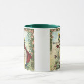 Victoriaans kind, meisje dat de buik blaast Mok (Midden)