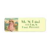 Victoriaans kind St. Patrick's retour adres label (Voorkant)