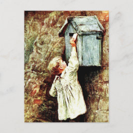 Victoriaans kind stuurt een briefkaart