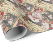 Victoriaans Kinder kerstcadeaupapier voor gevierde Cadeaupapier (Rol Hoek)