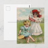 Victoriaans kinderen briefkaart (Voorkant / Achterkant)