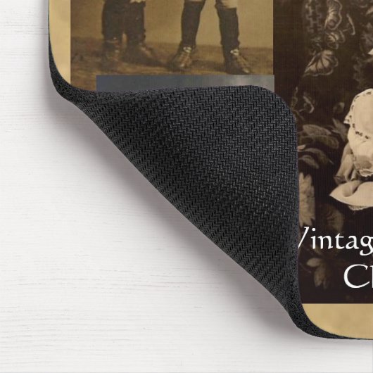  Victoriaans kinderen Collage Mousepad Muismat (Hoek)