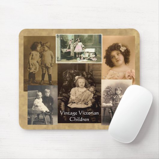  Victoriaans kinderen Collage Mousepad Muismat (Met muis)