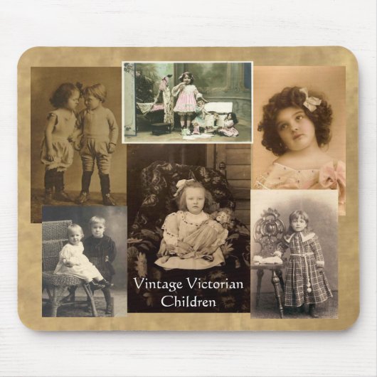  Victoriaans kinderen Collage Mousepad Muismat (Voorkant)