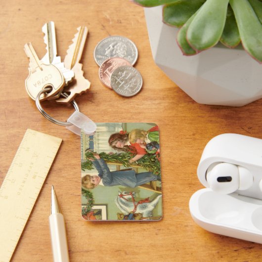 Victoriaans kinderen die met kerstmis sterven word sleutelhanger (Bureau)