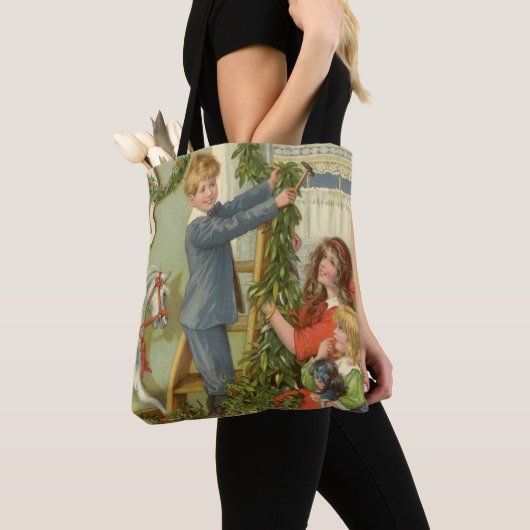 Victoriaans kinderen die met kerstmis sterven word tote bag (Dichtbij)