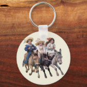Victoriaans kinderen en paarden sleutelhanger (Voorkant)
