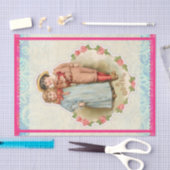 Victoriaans kinderen Gift of Love Heart Boy Girl Tissuepapier (Craft)