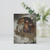 Victoriaans kinderen in Doghouse Briefkaart (Staand voorkant)