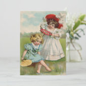 Victoriaans kinderen kaart (Staand voorkant)