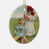 Victoriaans kinderen keramisch ornament (Rechts)