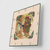 Victoriaans Kinderen Kerst Break Vierkante Muur Cl Vierkante Klok (Hoek)