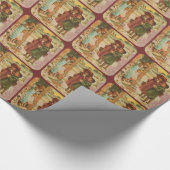 Victoriaans kinderen Kerst inpakpapier (Hoek)