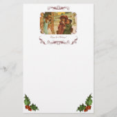 Victoriaans Kinderen Kerst Stationery Briefpapier (Voorkant)