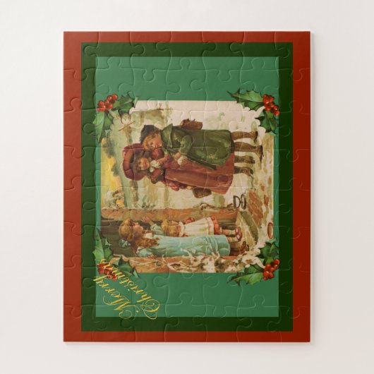Victoriaans kinderen kerstvakantie puzzel (Verticaal)