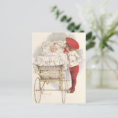  Victoriaans kinderen, kinderen en Baby in Pram Briefkaart (Staand voorkant)