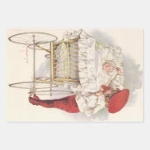 Victoriaans kinderen, kinderen en Baby in Pram Inpakpapier Vel (Voorkant 3)