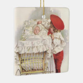  Victoriaans kinderen, kinderen en Baby in Pram Keramisch Ornament (Rechts)