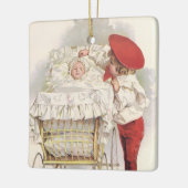  Victoriaans kinderen, kinderen en Baby in Pram Keramisch Ornament (Links)
