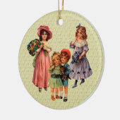 Victoriaans kinderen kunst keramisch ornament (Links)