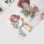 Victoriaans kinderen met kerstcadeautjes tissuepapier (Detail)