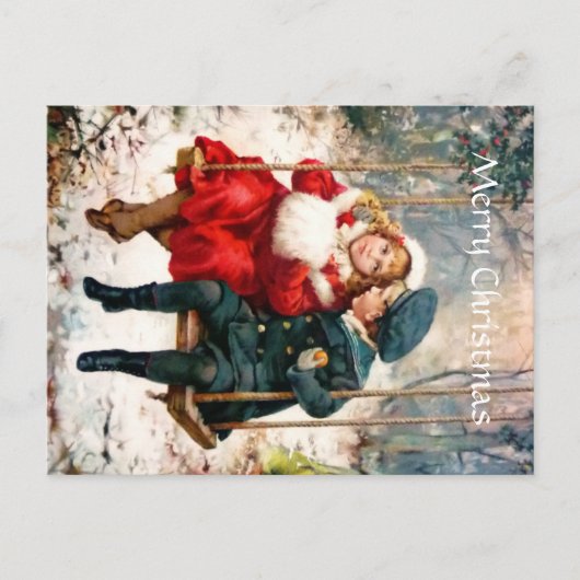 Victoriaans kinderen op Swing Briefkaart (Voorkant)