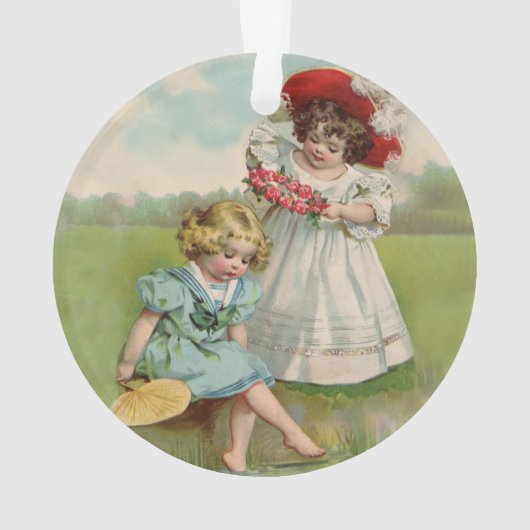 Victoriaans kinderen ornament (achterkant)