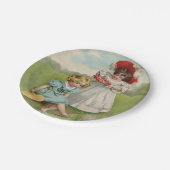 Victoriaans kinderen papieren bordje (Gekanteld)
