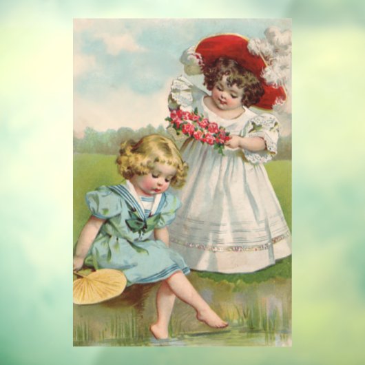 Victoriaans kinderen raamsticker (Vel 3)