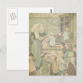 Victoriaans Kinderen School Klaslokaal  Horloge Briefkaart (Voorkant / Achterkant)