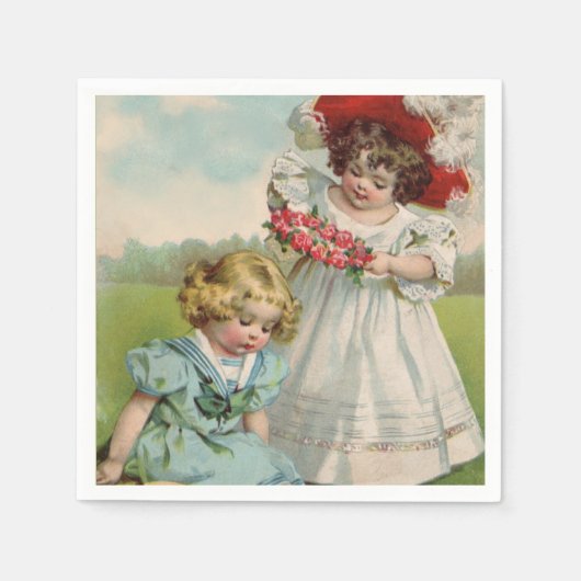 Victoriaans kinderen servet (Voorkant)