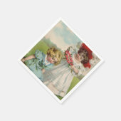 Victoriaans kinderen servet (Hoek)