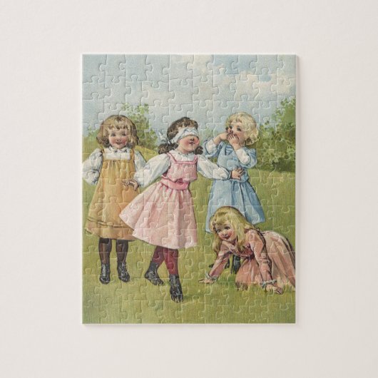 Victoriaans kinderen spelen Blind Man Legpuzzel (Verticaal)