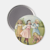 Victoriaans kinderen spelen Blind Man Magneet (Voorkant / Achterkant)
